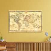 Toile Carte du monde sur Mercators Projection (Insitu(Salon))