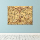 Toile Carte du monde vintage (Insitu (Plancher de Bois))