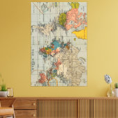 Toile carte du monde vintage (Insitu(Salon))