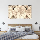 Toile Carte du monde vintage (Insitu(Chambre))