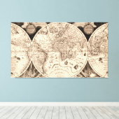 Toile Carte du monde vintage (Insitu (Plancher de Bois))