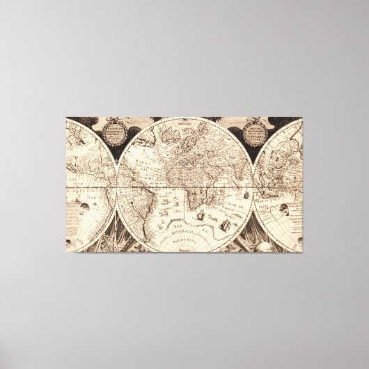 Toile Carte du monde vintage (Recto)