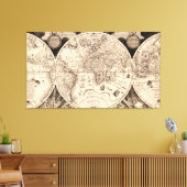 Toile Carte du monde vintage (Insitu(Salon))