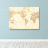 Toile Carte du monde vintage (Insitu (Plancher de Bois))