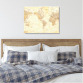 Toile Carte du monde vintage (Insitu(Chambre))