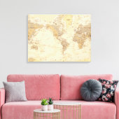 Toile Carte du monde vintage (Insitu(Salon))