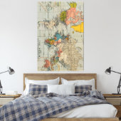 Toile carte du monde vintage (Insitu(Chambre))