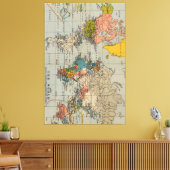 Toile carte du monde vintage (Insitu(Salon))