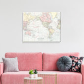 Toile Carte du monde vintage (1901) (Insitu(Salon))