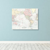 Toile Carte du monde vintage (1901) (Insitu (Plancher de Bois))