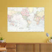 Toile Carte du monde vintage (1901) (Insitu(Salon))