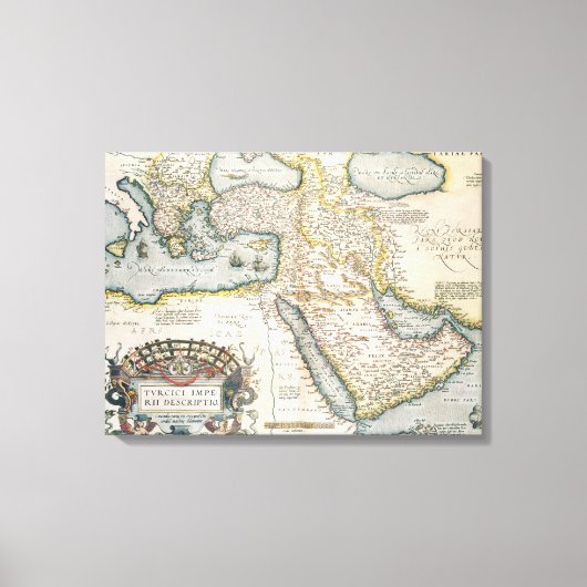 Toile Carte du Moyen-Orient (Recto)