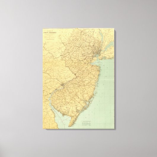 Toile Carte du New Jersey (Recto)