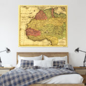 Toile Carte du Nord-Ouest africain (1792) (Insitu(Chambre))