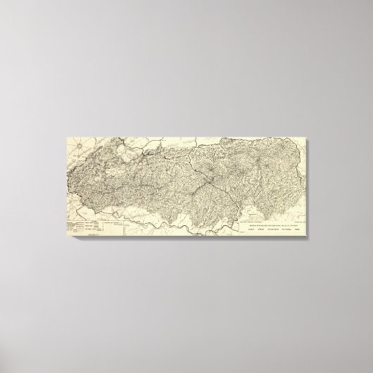 Toile Carte du parc national des Great Smoky Mountains (Recto)