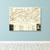 Toile Carte du parc national des Great Smoky Mountains (Insitu (Plancher de Bois))