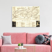 Toile Carte du parc national des Great Smoky Mountains (Insitu(Salon))