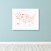 Toile Carte du parc national rose Pépinière des bois (Insitu (Plancher de Bois))