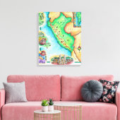 Toile Carte du Pérou (Insitu(Salon))