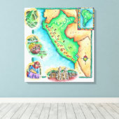 Toile Carte du Pérou (Insitu (Plancher de Bois))