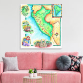 Toile Carte du Pérou (Insitu(Salon))