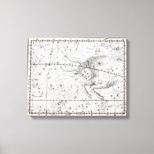 Toile Carte du plat XIV de constellations
