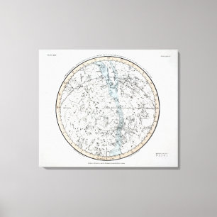 Toile Carte du plat XXVIII d'hémisphère sud