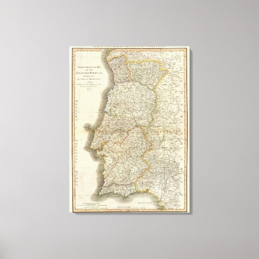 Toile Carte du Portugal (Recto)