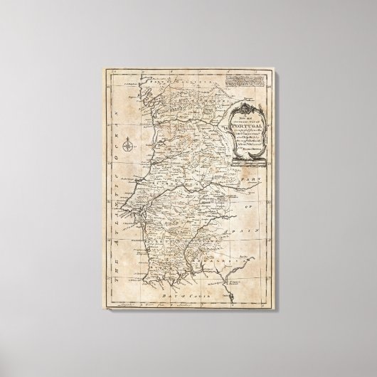 Toile Carte du Portugal (Recto)