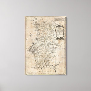 Toile Carte du Portugal