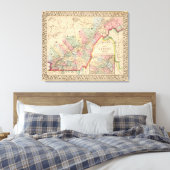 Toile Carte du Québec par Mitchell (Insitu(Chambre))