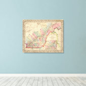 Toile Carte du Québec par Mitchell (Insitu (Plancher de Bois))