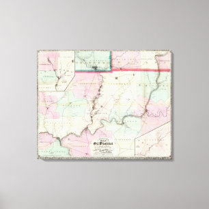 Toile Carte du secteur d'huile de la Pennsylvanie