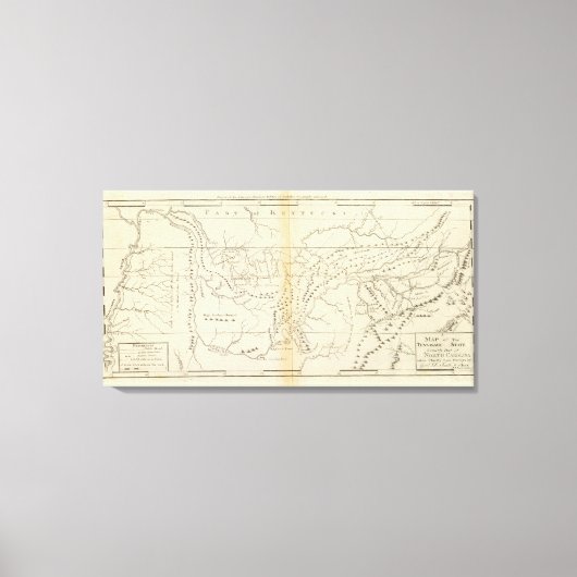 Toile Carte du Tennessee (Recto)