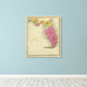 Toile Carte du territoire de Floride (Insitu (Plancher de Bois))