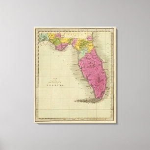 Toile Carte du territoire de la Floride