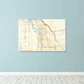 Toile Carte du territoire de l'Oregon (Insitu (Plancher de Bois))