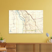 Toile Carte du territoire de l'Oregon (Insitu(Salon))