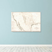 Toile Carte Du Texas Et Des Pays Voisins (Insitu (Plancher de Bois))