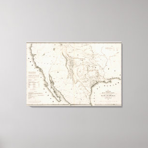 Toile Carte Du Texas Et Des Pays Voisins