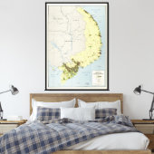 Toile Carte du Vietnam du Sud Septembre 1972 (Insitu(Chambre))
