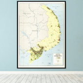 Toile Carte du Vietnam du Sud Septembre 1972 (Insitu (Plancher de Bois))