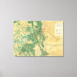 Toile Carte économique du Colorado