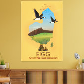 Toile Carte Eigg Scottish Inner Hebrides (Insitu(Salon))