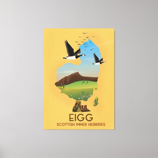 Toile Carte Eigg Scottish Inner Hebrides (Recto)