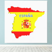 Toile Carte Espagne (Insitu (Plancher de Bois))