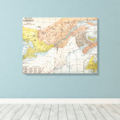 TOILE CARTE : EST DU CANADA (Insitu (Plancher de Bois))