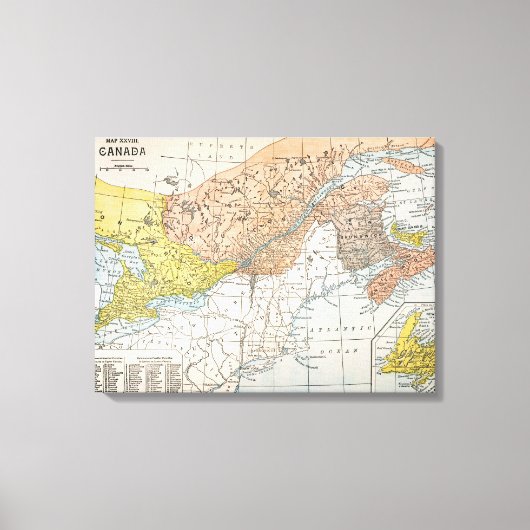 TOILE CARTE : EST DU CANADA (Recto)