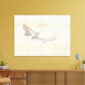 Toile Carte et profil du Canada de las Uvas (Insitu(Salon))