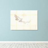 Toile Carte et profil du Canada de las Uvas (Insitu (Plancher de Bois))